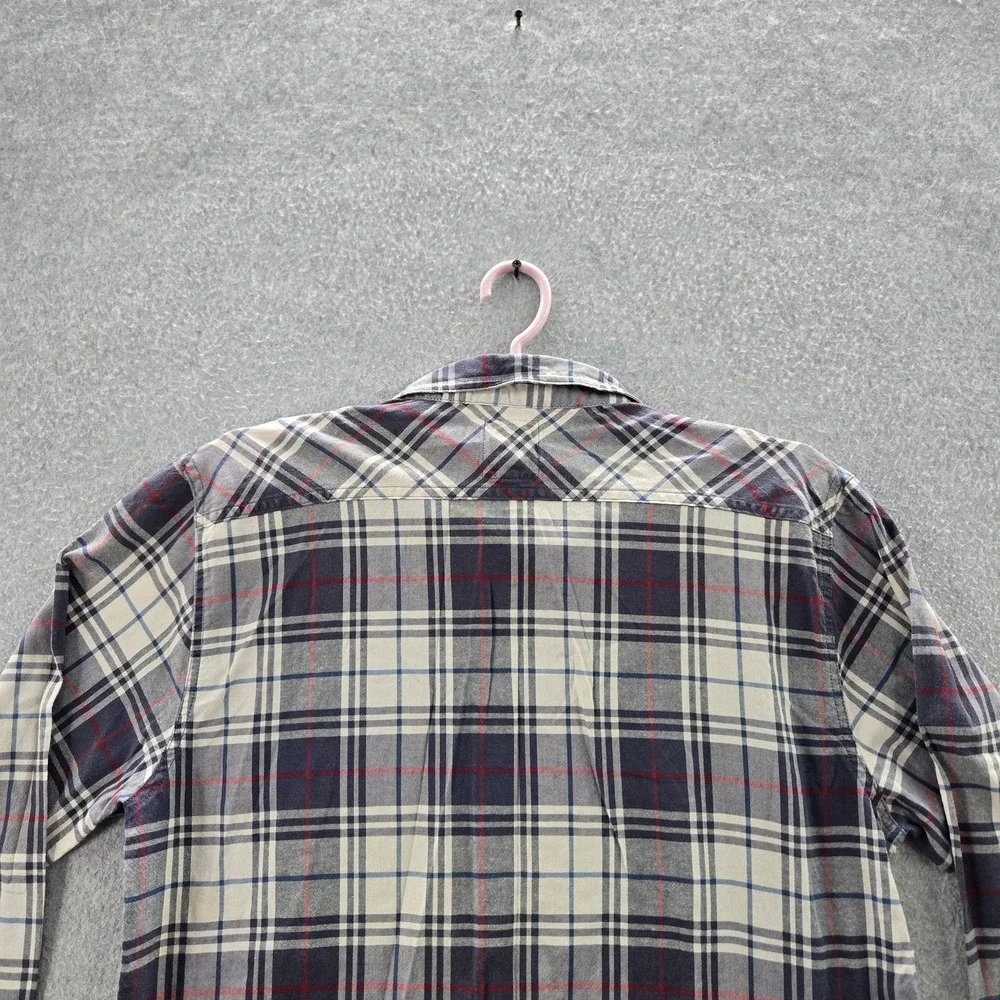 Levi's Men Button Up Shirt XL Navy Plaid Long‎ Sleeve Work Heavyweight